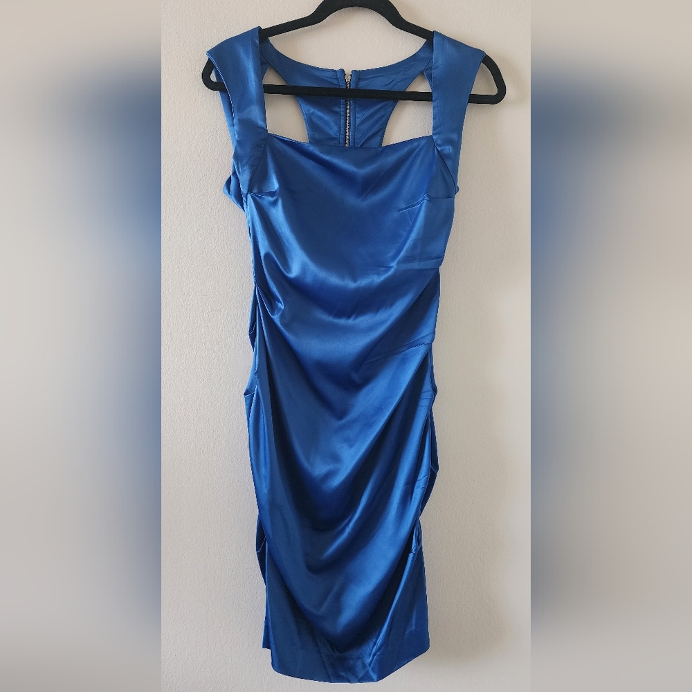Blue Satin Akira Black Label dress